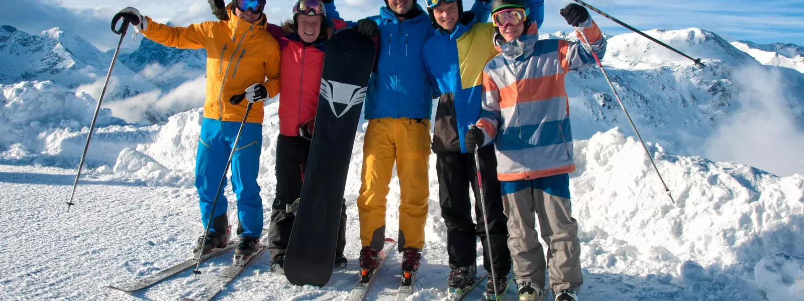 Skifahrergruppe